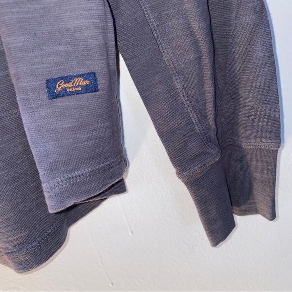 Goodman Brand Soft Slub Jersey Legend Henley Grey Size Medium - Picture 3 of 6
